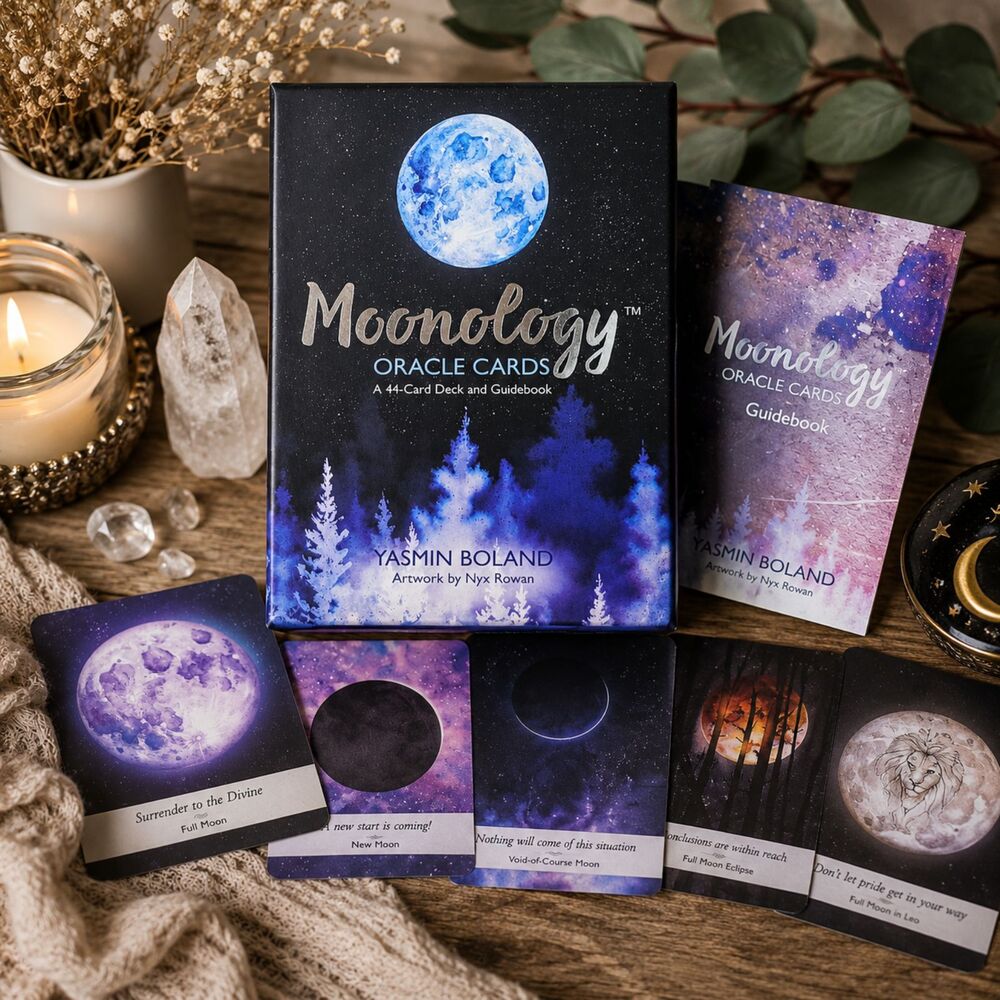 Moonology Oracle Cards Yasmin Boland 44 Card Deck Guidebook Hay House Complete